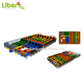 Colorful Square Enclosure Professional Gymnastic Trampoline, Trampoline Jumping